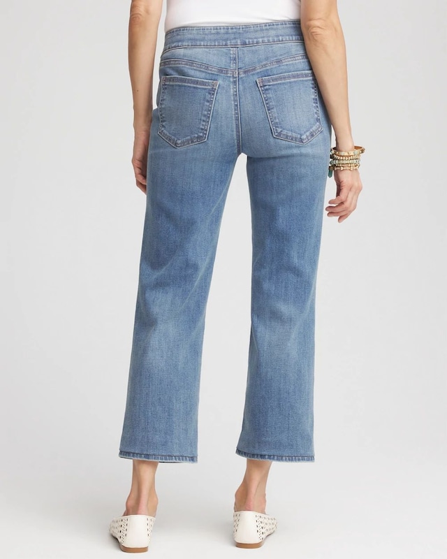 Pull-On Straight Cropped Jeans - image 3